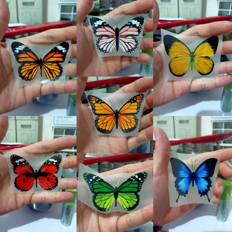 

EMBLEM PATCH SABLON GOSOK DTF KUPU KUPU / BUTERFLY LOGO. TINGGAL GOSOK.
