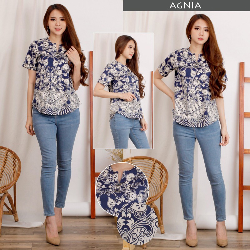 COUPLE BATIK FAMILY VA - Atasan Batik Wanita Blouse Wanita/ HANDI-AGNIA