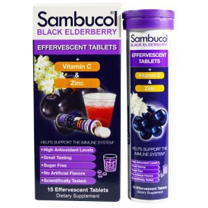Sambucol, Black Elderberry, Effervescent Tablets, 15 Effervescent Tablets