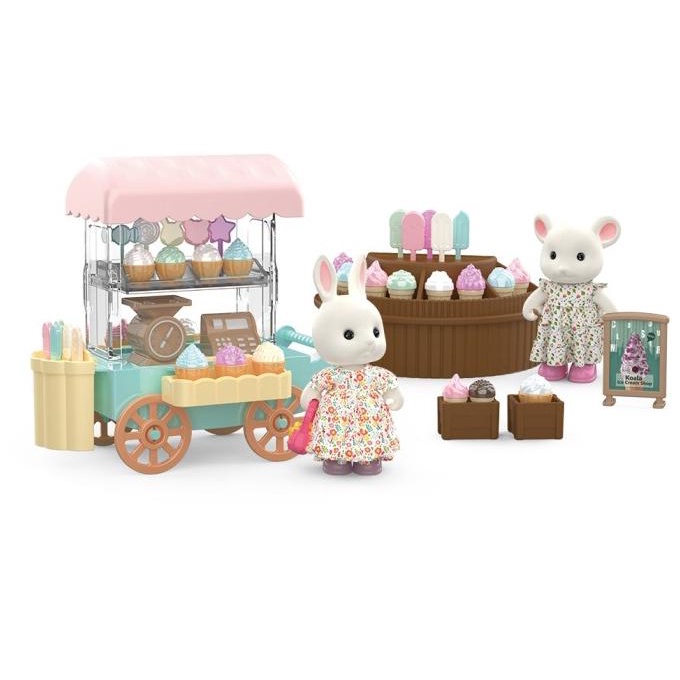Koala Diary Sylvanian Ice Cream Cart House mainan rumah gerobak boneka