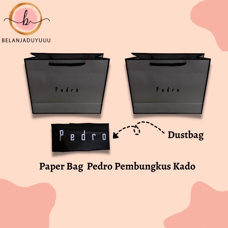 Paper Bag Pedro Abu Abu Pembungkus Kado Brand Mall