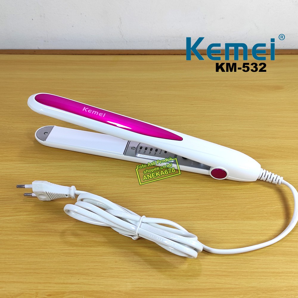 KEMEI KM 532 CATOKAN LURUS ALAT CATOK RAMBUT KERAMIK ORIGINAL KM532