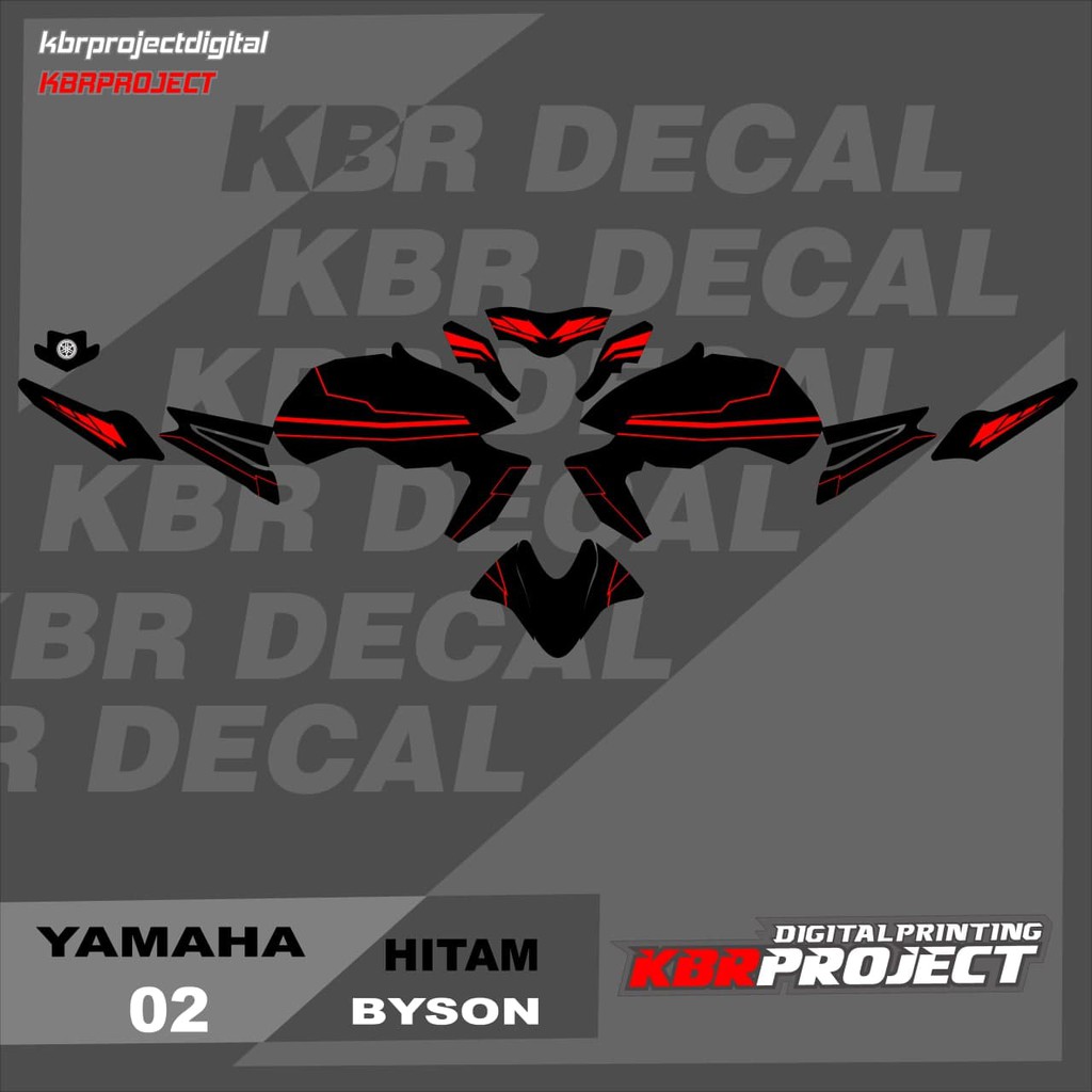 DECAL BYSON STICKER VARIASI MOTIF GRAFIS DECAL MOTOR YAMAHA BYSON 02 CUSTOM BEBAS BISA