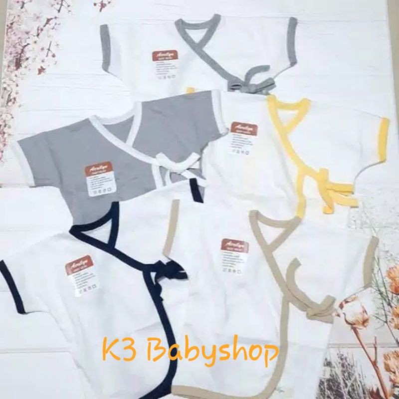 Kimono Pendek Aerilyn Putih Khaki Coklat abu navy baju bayi piyama anak SNI