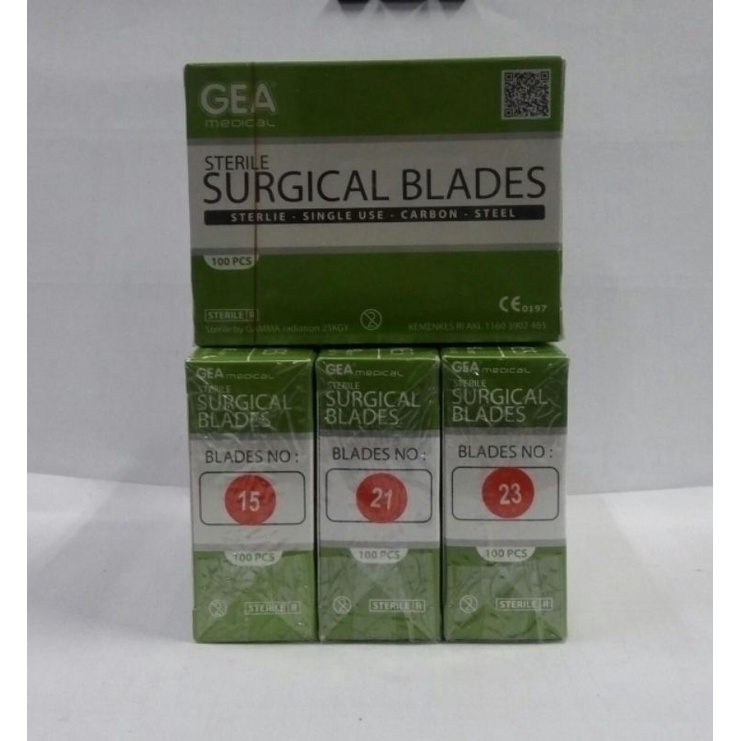 Surgical Blade/Bisturi Gea  No.10,11,15, 20,21,22,23