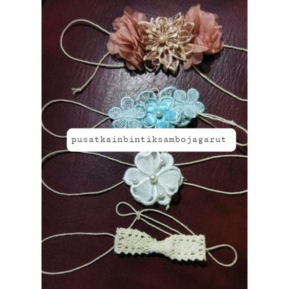 Bandana bayi tali newborn tieback gemes untuk mahkota properti baby photo shoot