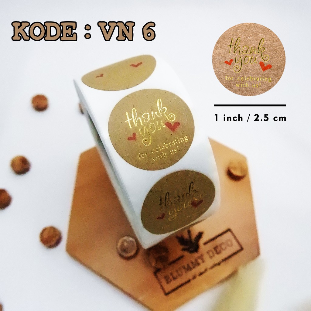 [Vintage] Stiker Thank You Stiker Packing Stiker Terima Kasih Stiker Segel Packaging-VN 6