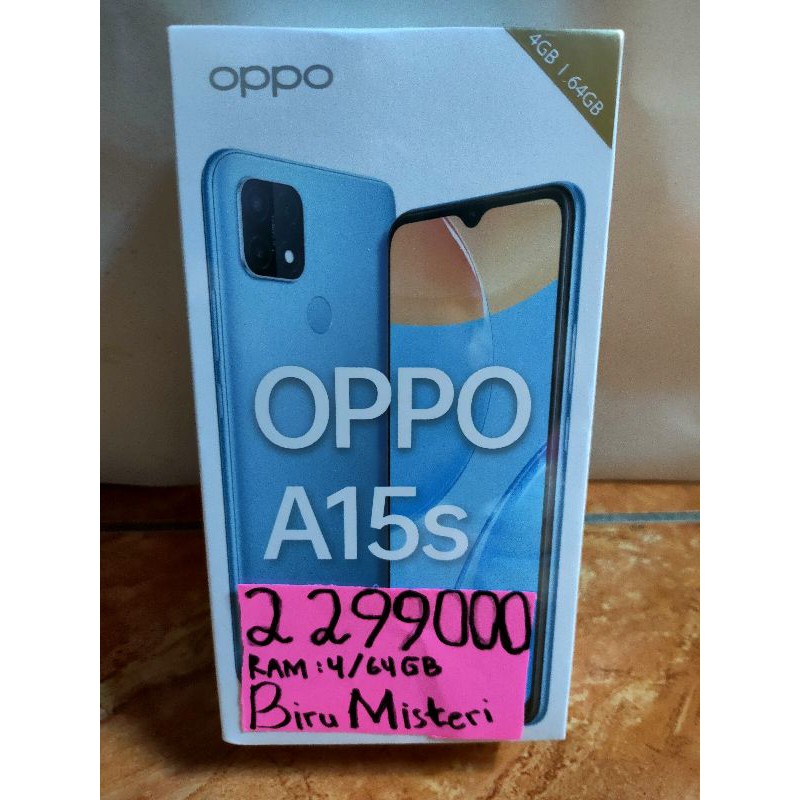 OPPO A15s RAM 4GB/64GB GARANSI RESMI OPPO 1 TAHUN