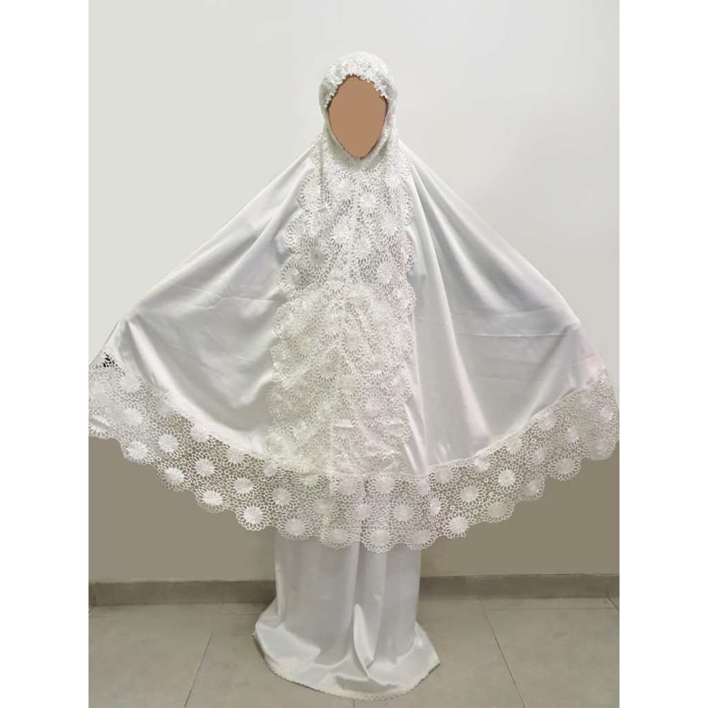 Mukena Bordir Dewasa Bunga Matahari