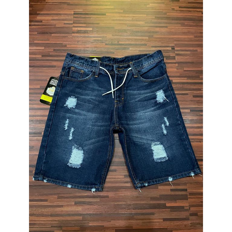 BISA COD | Size 28--38 Celana Jeans Pendek Pria Sobek Dewasa Denim Model Terbaru Murah