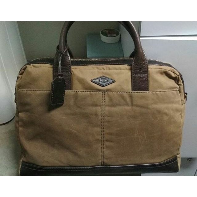 Jual Briefcase Fossil Man Wyatt Workbag (Laptop Bag) Original . Tas