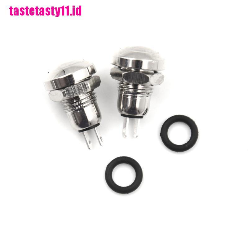 【TTID】2pcs 8mm Mini Micro 2Pin Metal Waterproof Momentary Push Button Switch