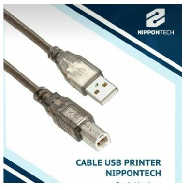 Cable Usb-A to Usb-B 2.0 nippontech 5 meter gold 480Mbps for printer - kabel usb2.0 printer 5m nippon