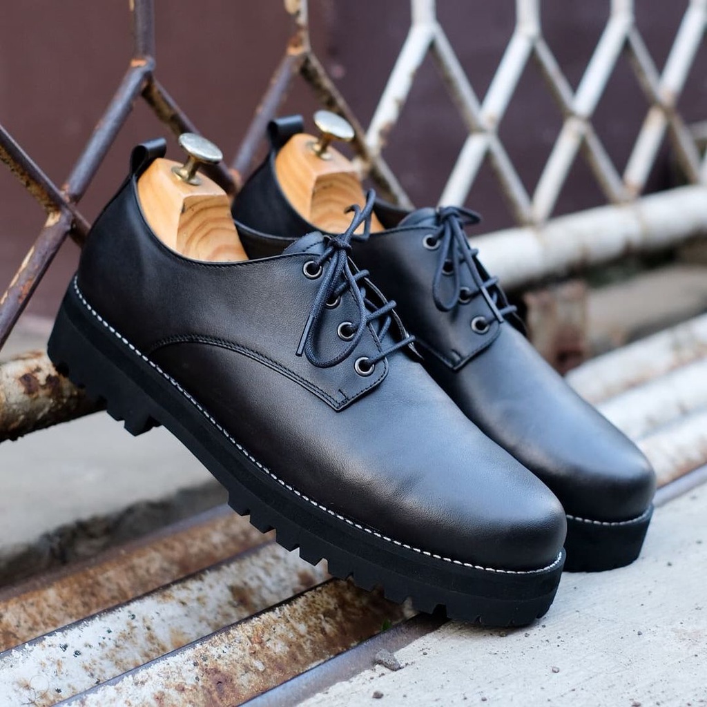 SEPATU KULIT - AZCOST FOOTWEAR NEW BILSON - BLACK ORIGINAL