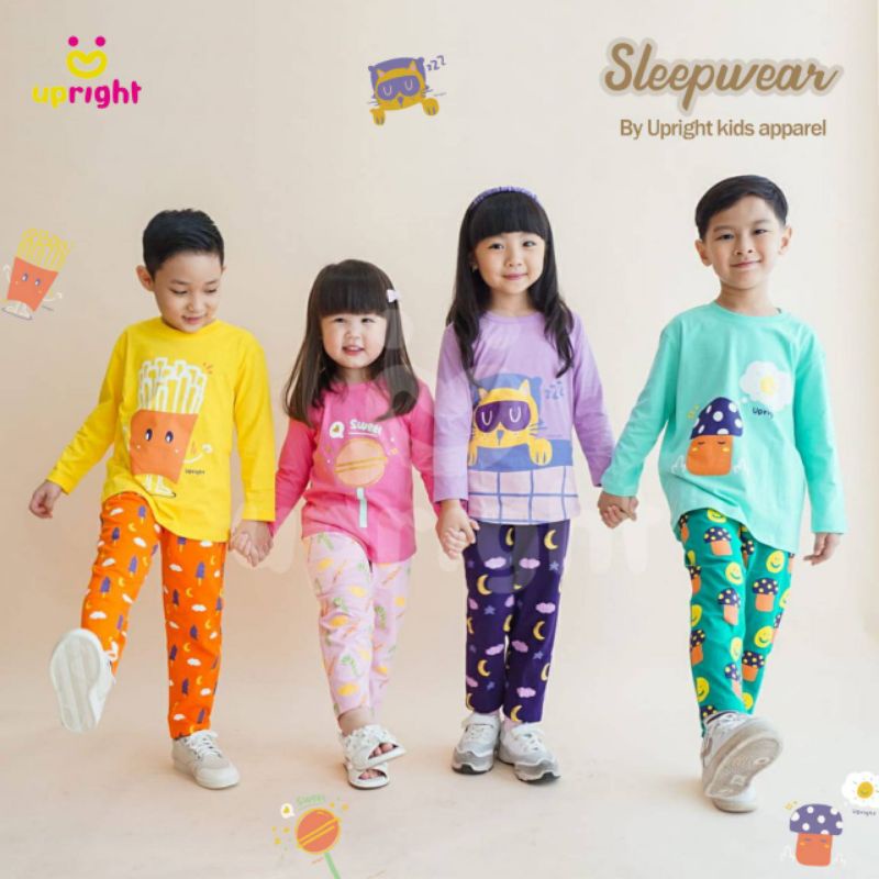 Sleepwear Upright, Set Piyama Anak