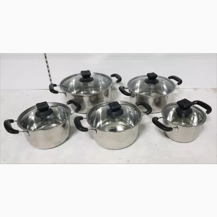 Panci Set Stainless Subro Cookware Set 5 Pcs