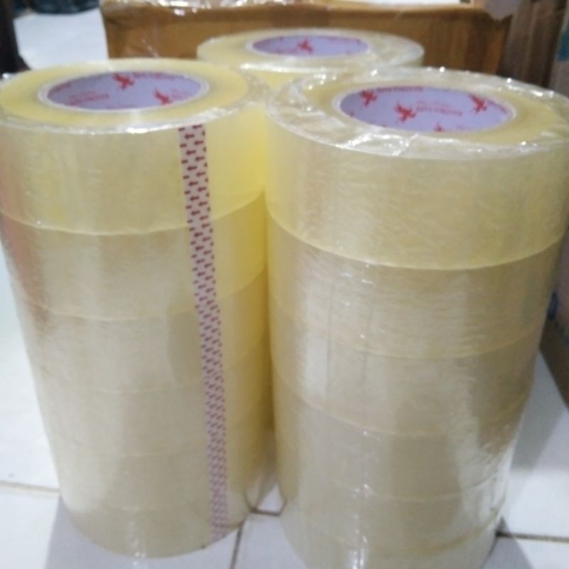 Lakban Bening 300 yard Lebar 45 mm Untuk Packing Paket atau Barang Tape