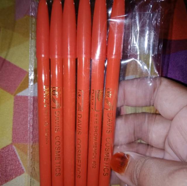 PENSIL ALIS DAVIS ORANGE HITAM COKLAT EYEliner DAVIS PENCIL ALIS MURAH