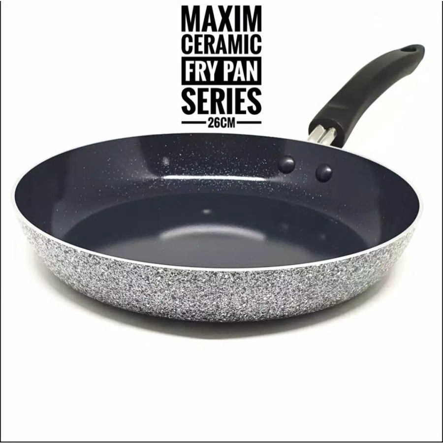 Maxim Neostone Frypan Marble Ceramic Penggorengan Anti Lengket 26 Cm