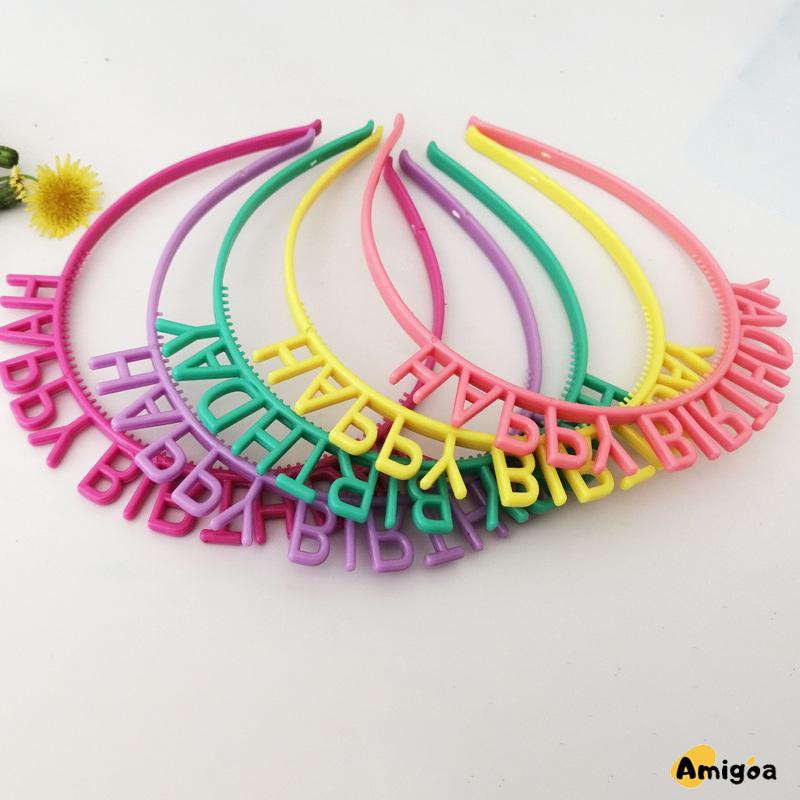 Huruf ikat kepala ulang tahun HAPPY BIRTHDAY ikat kepala ulang tahun anak-anak topi ulang tahun mahkota - AG2