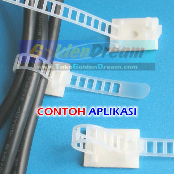 [DEV-9029] CL1 Flexible Cable Tie Holder Wire Clamp Kabel Klem Clip Pengikat Rapi