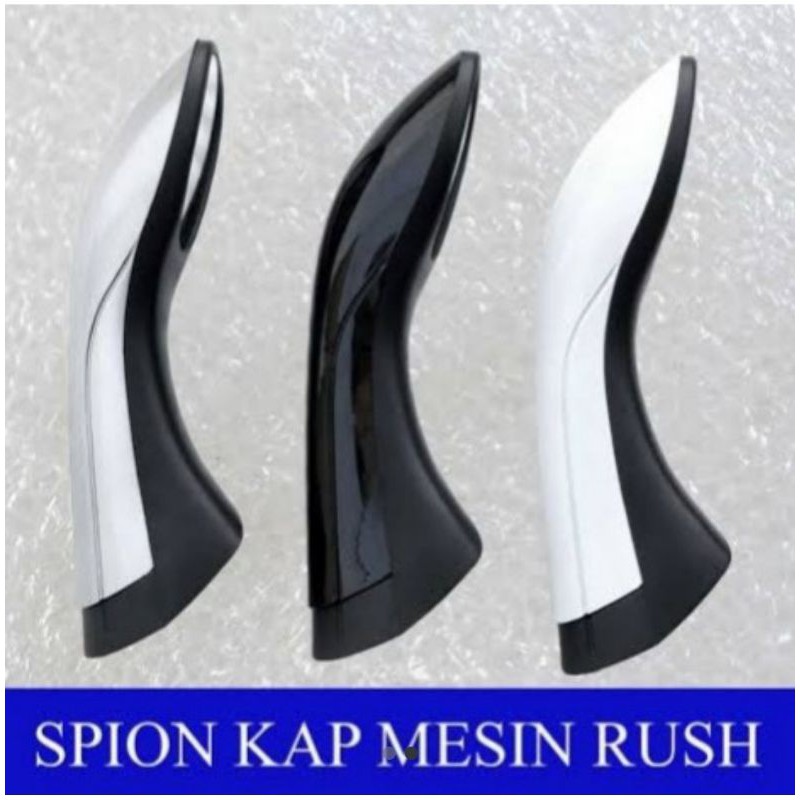 spion kap mesin Rush putih hitam silver