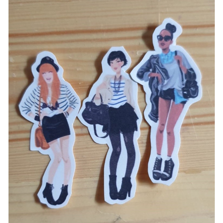 Journaling Deco - Girls Sticker - Stiker Bujo Motif Girls_05 (10pcs)
