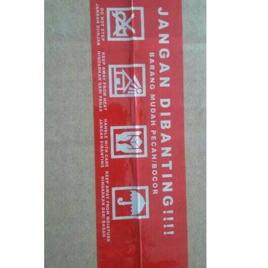 ➳ Lakban Daimaru Fragile Merah jangan di banting ➫