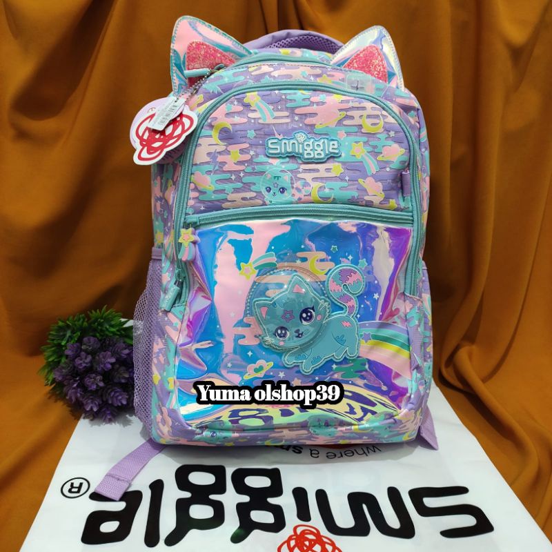 Ransel Smiggle Kitty faraway/smiggle original/tas ransel anak SD/smiggle cat original