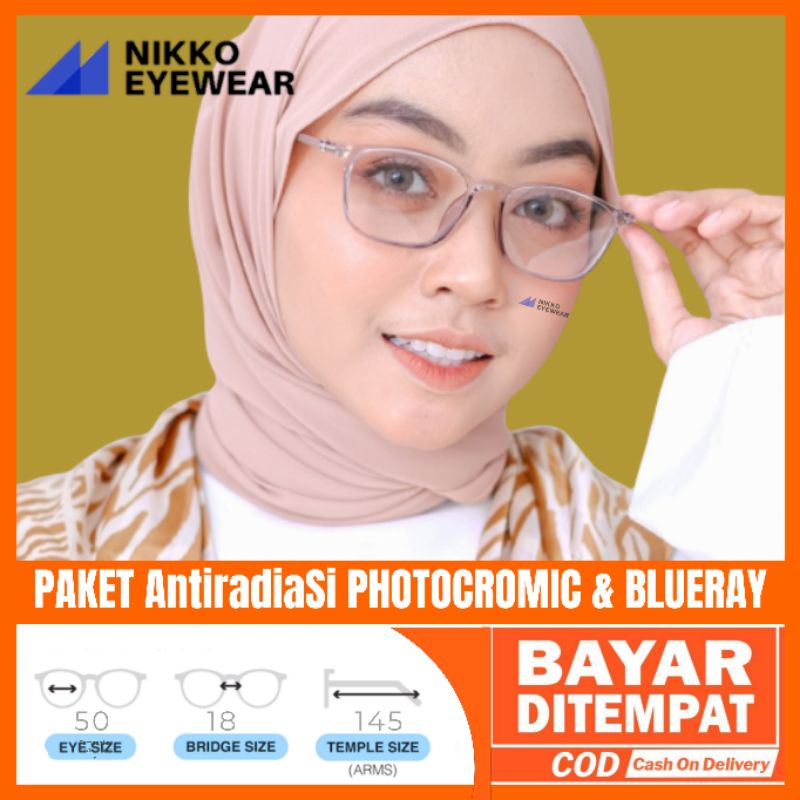 Paket Kacamata 2135 TR/LENTUR, Gratis Lensa Minus, Kacamata Antiradiasi