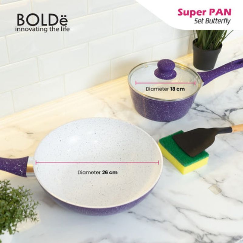 Super PAN Purple Set 2 Pcs GRANITE Original BOLDe