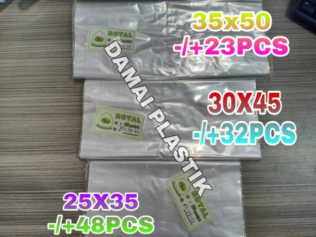 Plastik PP Polos Lebar Tebal 03 20x35 35x50 30x45 25x35 17x35 20x40 Kantong Bening