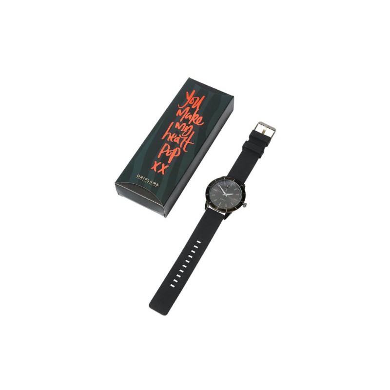 Heart Pop Midnight Watch || Jam tangan by Oriflame