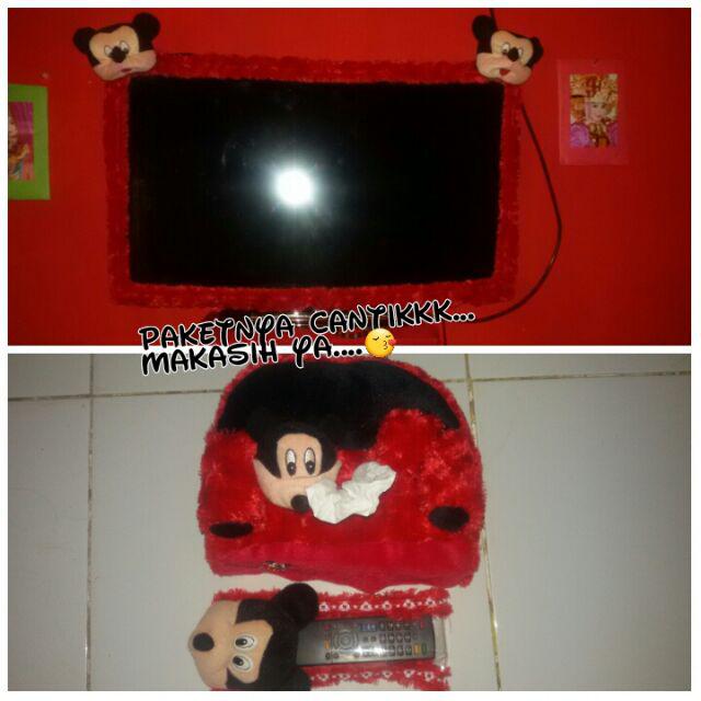 Set Bando Tv,remote Dan Cover Tisu
