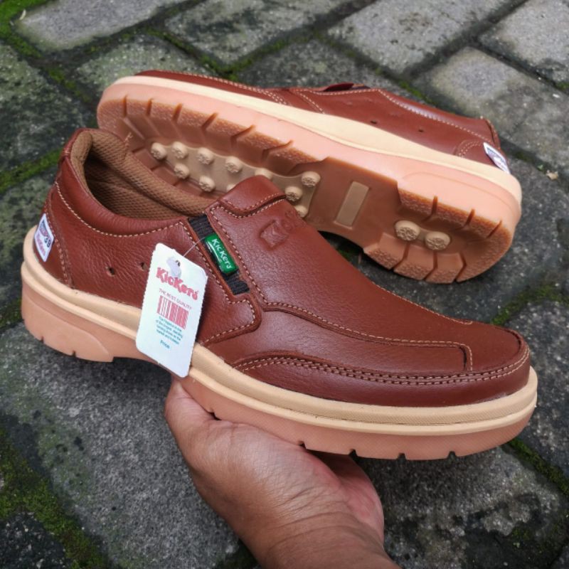 Grosir Kickers Sepatu Casual Pria Bahan Kulit Asli Istimewa