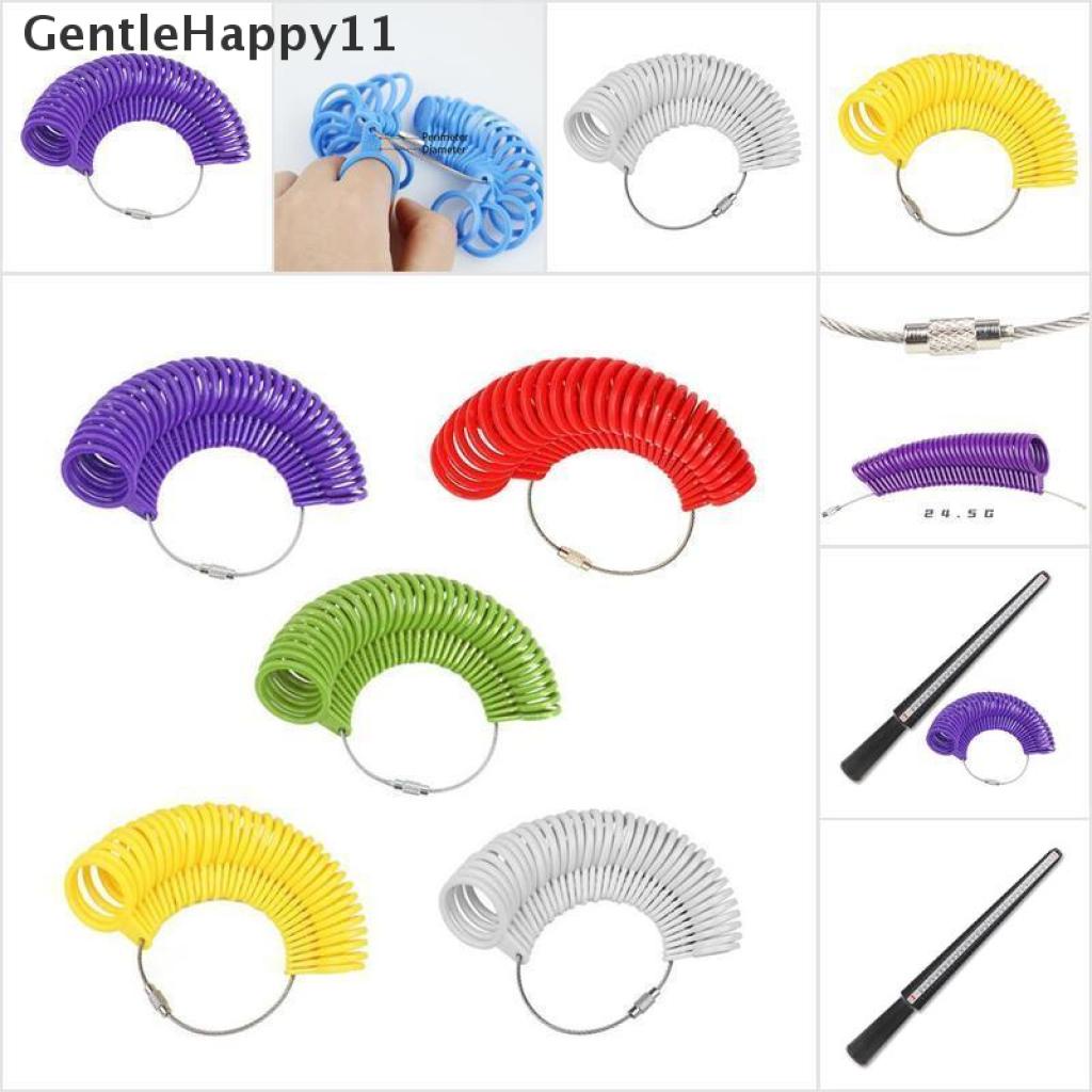 Gentlehappy Pencari Ukuran Cincin Plastik Mandrel Stick Finger Gauge Kit DIY Membuat Perhiasan Cincin