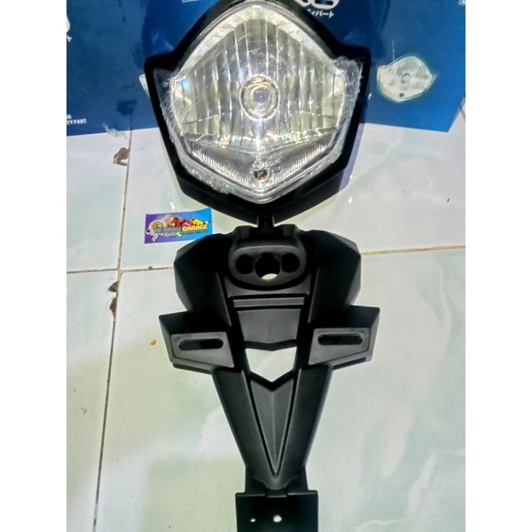 Paket Ganteng Hedlamp Vixion 2008 - 2012 Plus Projie Beserta Spakbor Hitam Tebal Projie Terpasang