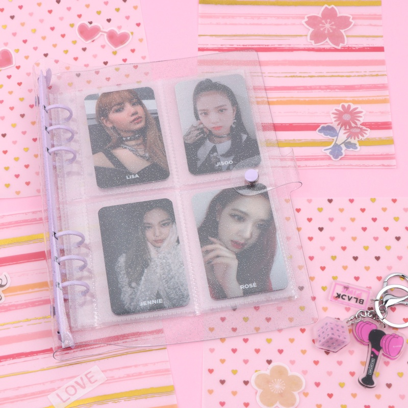 3 Inch Shiny Binder Shell A5 Photo Album Kpop Photocard Lomo Card Holder DIY Journal Notebook