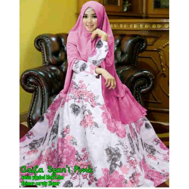 TERLARIS  Fashion muslim - Ff Asifa Syari pink  CUCI GUDANG