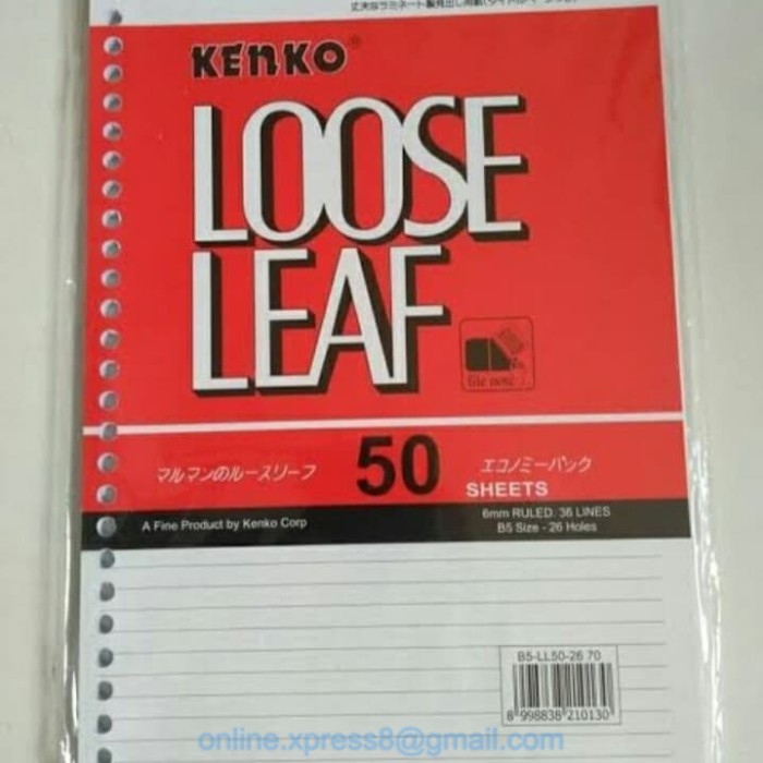 

KENKO LOOSE LEAF B5-50