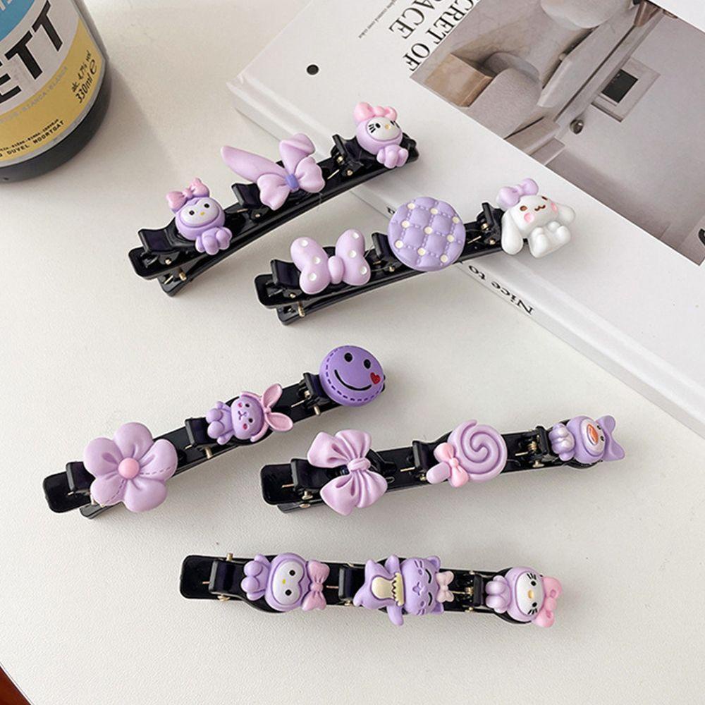 Needway   Braided Side Clip Retro Anak Perempuan Sangat Peri Cinnamoroll Temperamen Gaya Korea Jepit Rambut