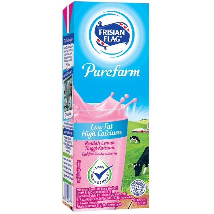 

Frisian Flag Susu Cair Low Fat Strawberry 225Ml