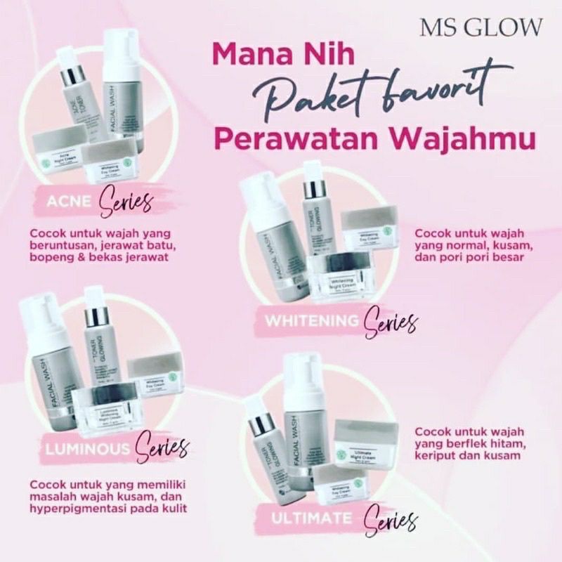 MS GLOW ORI berbarcode (FREE GIFT MASKER )