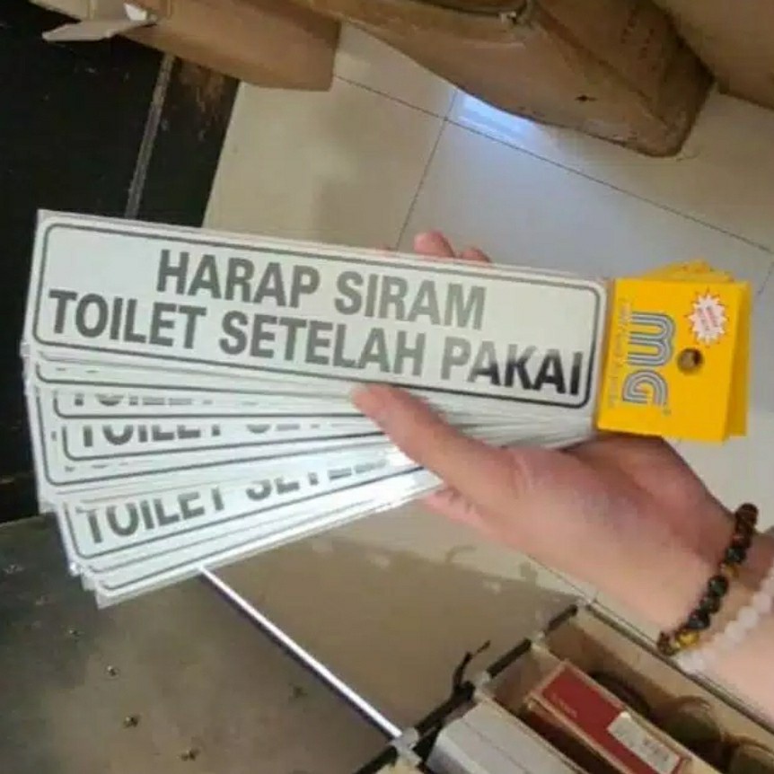 Jual Sign Board Signage Pvc Stiker Harap Siram Toilet Setelah Pakai Shopee Indonesia 8544