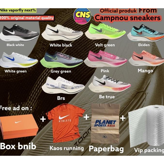 SEPATU RUNNING NIKE PRIA - NIKE ZOOM VAPORFLY NEXT% - PROMO