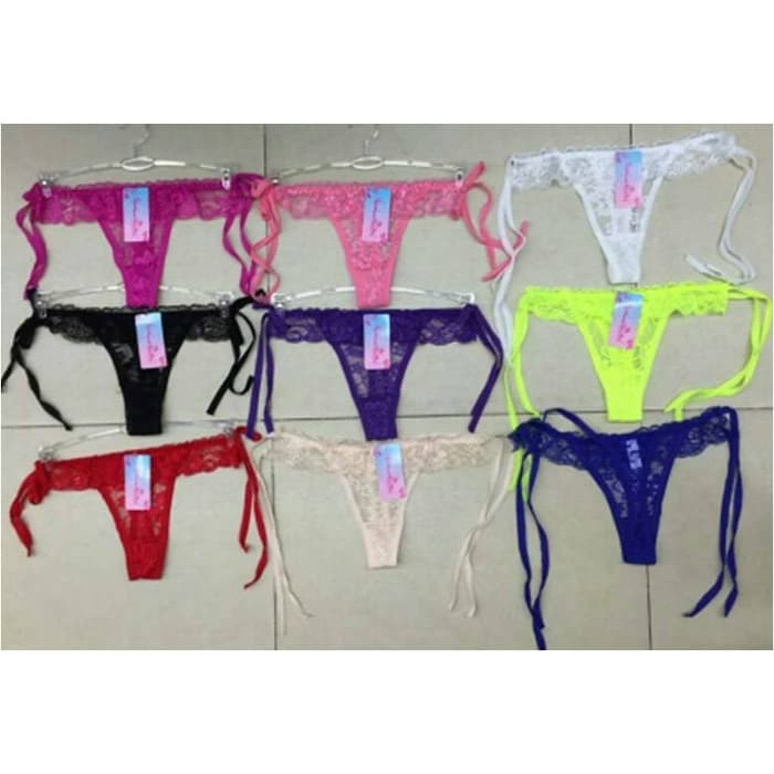 G STRING CELANA DALAM WANITA SEXY PANTY RENDA TALI IKAT SAMPING Limited