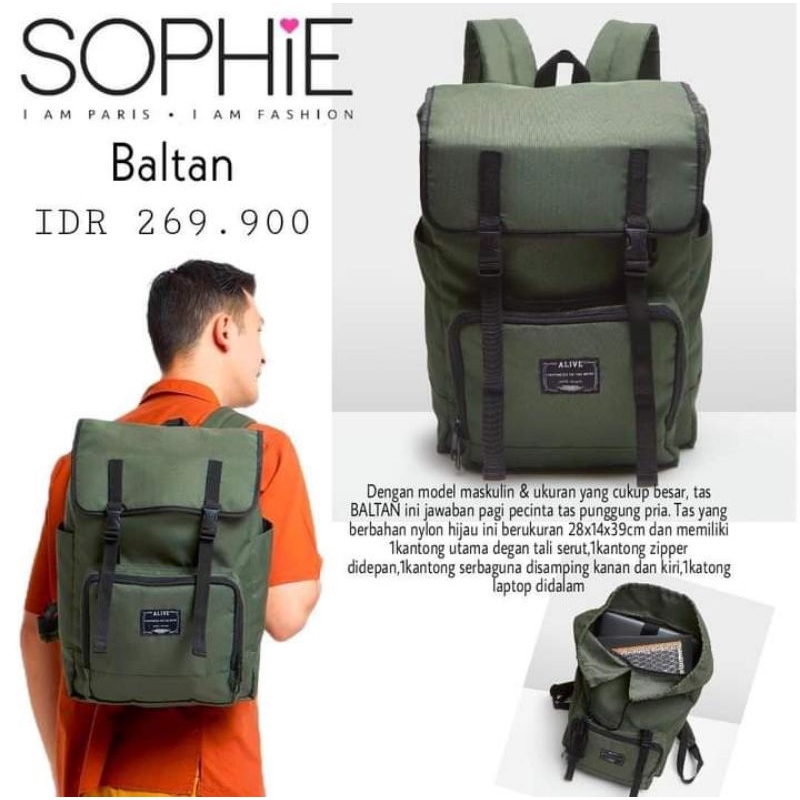 TAS RANSEL LAPTOP ALIVE SOPHIE MARTIN PROMO