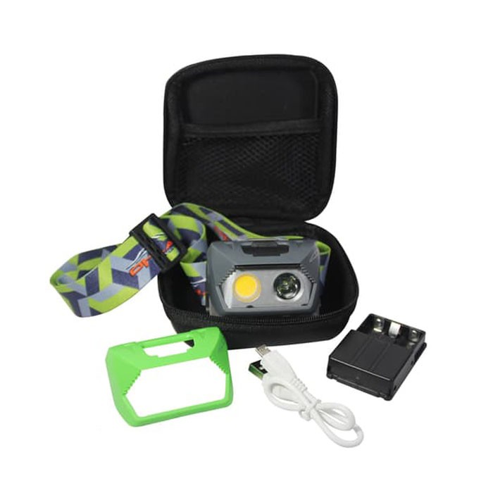 Dhaulagiri Headlamp HL 618 USB Head Lamp Double Power Senter Lampu Kepala Treking