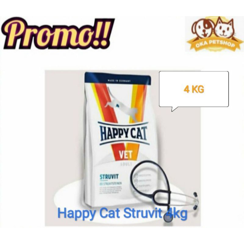 Makanan Kucing Happy Cat Struvit 4kg / Happy Cat Vet Diet Urinary SO