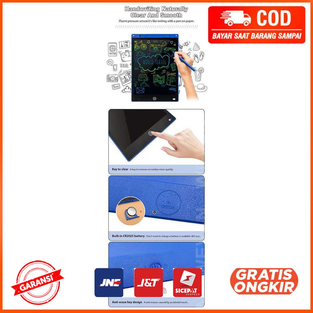 Papan Gambar Digital LCD Drawing Tablet Colorful 8.5 Inch RO85